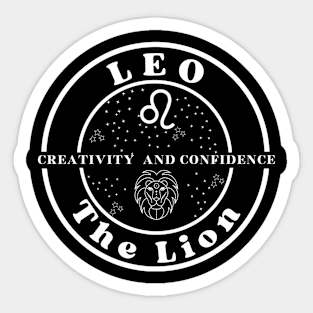 Leo Zodiac Creativity and Confidence Sticker